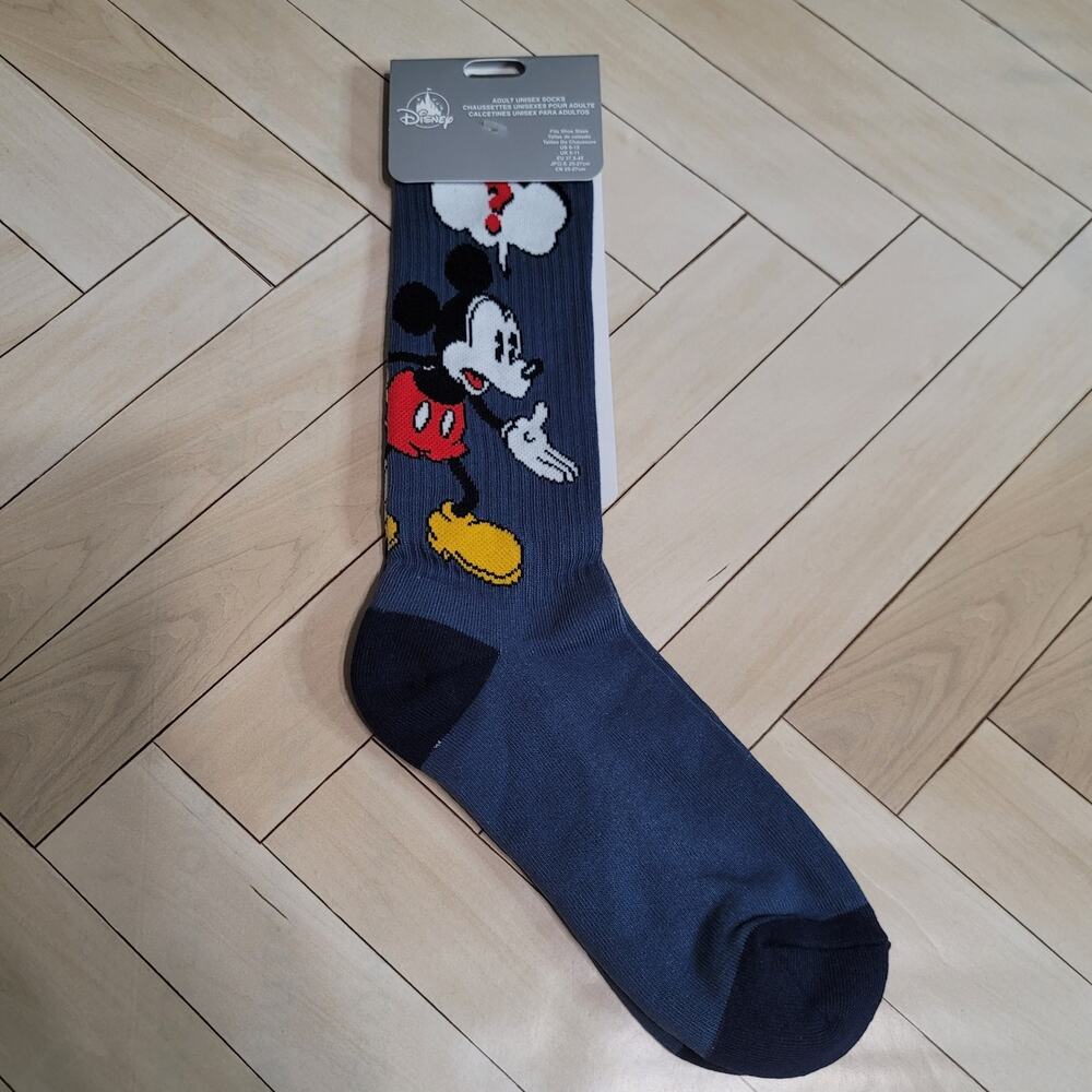 Disney Parks Blue and Black Mickey Mouse And Donald Duck Graphic Casual Socks